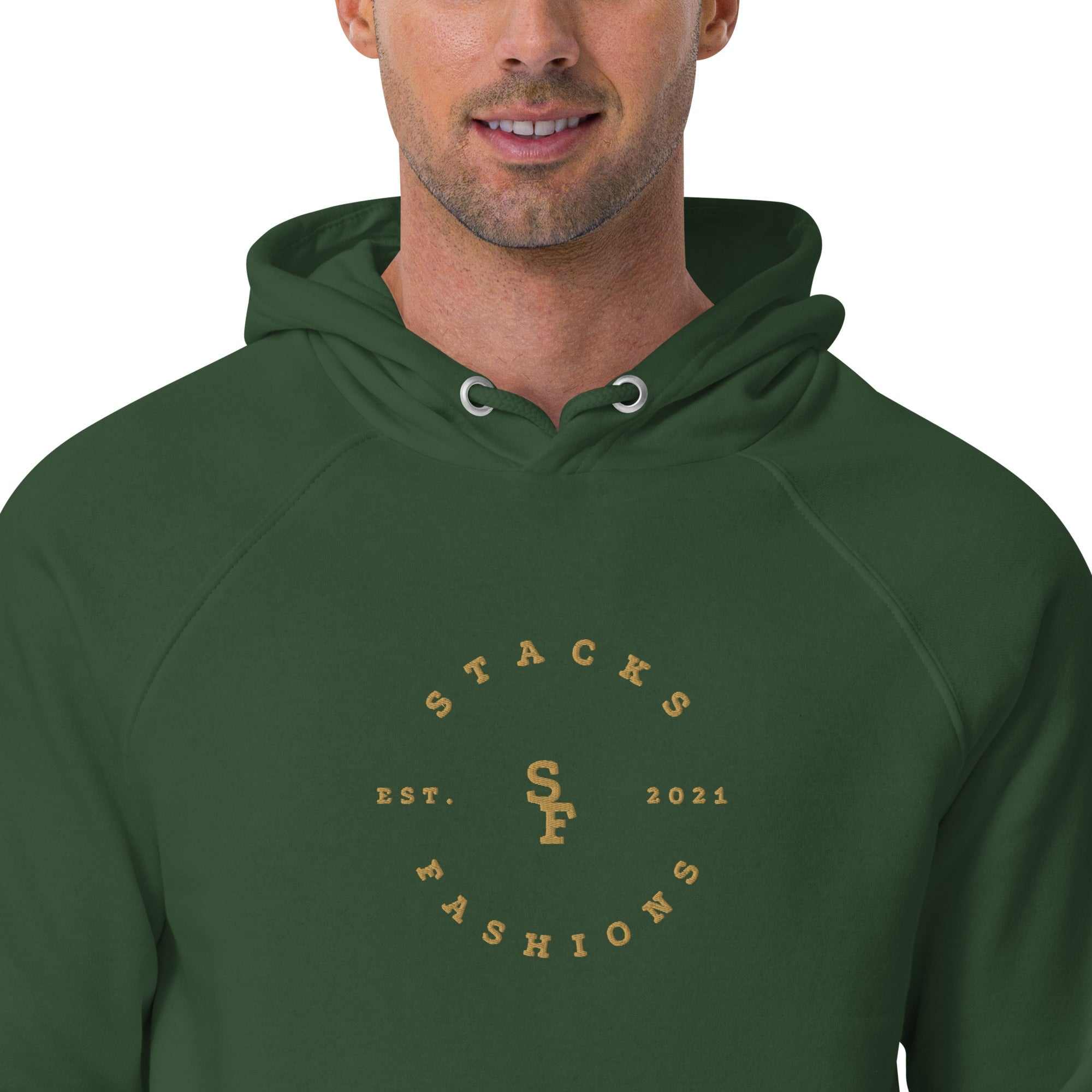 Stacks Fashions Unisex eco raglan hoodie