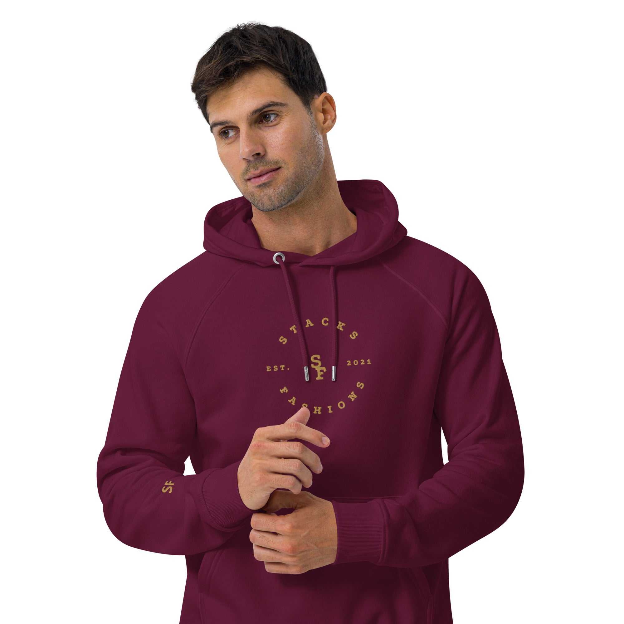 Stacks Fashions Unisex eco raglan hoodie
