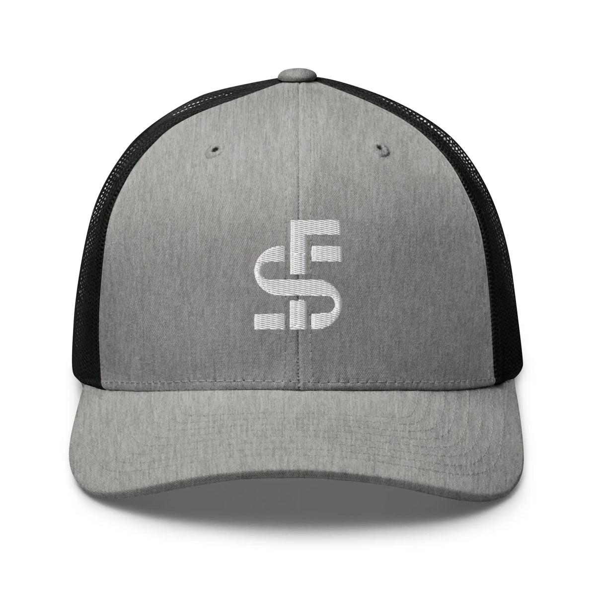 Stacks Signature Retro Trucker Cap Heather Black Front