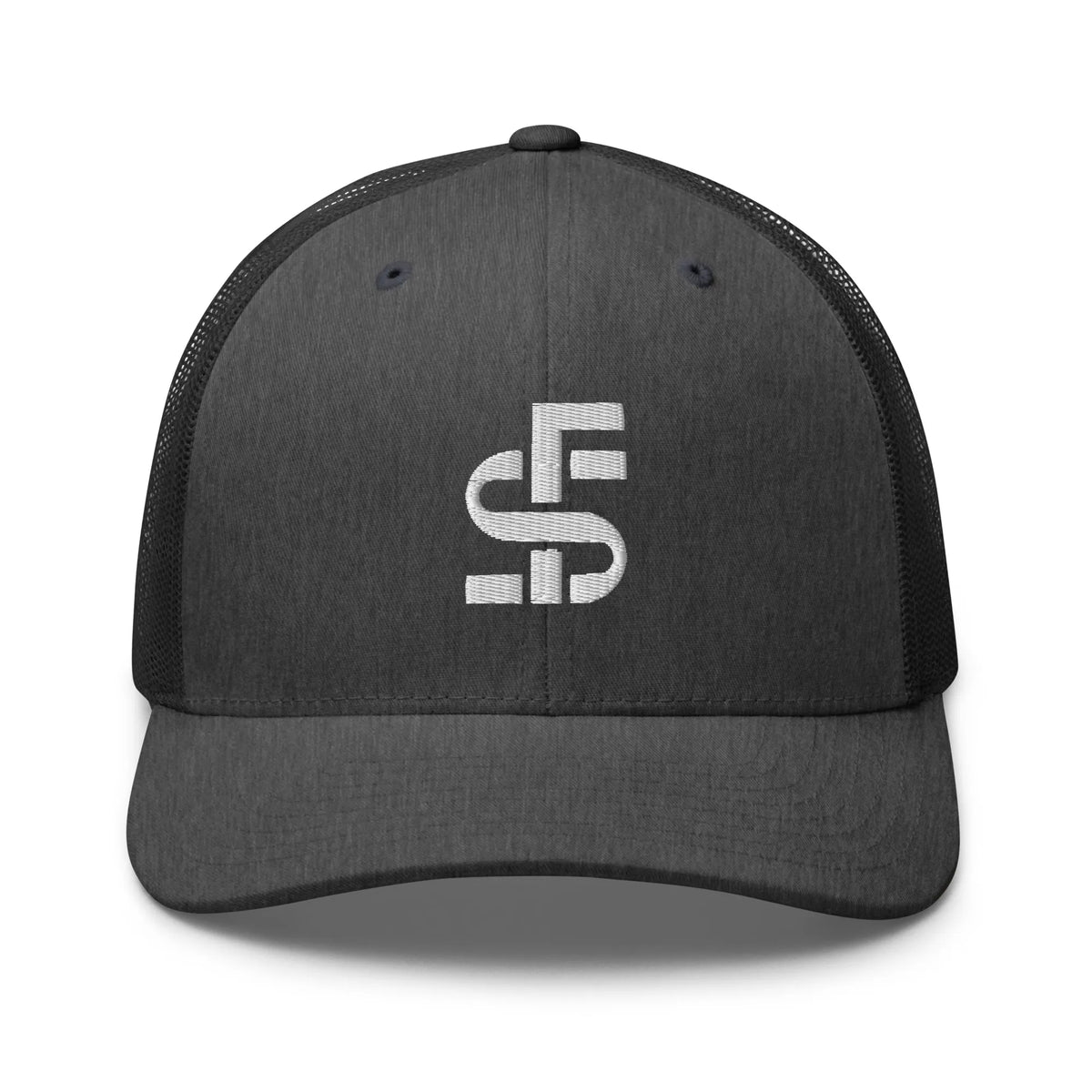 Stacks Signature Retro Trucker Cap Dark Heather Gray Front