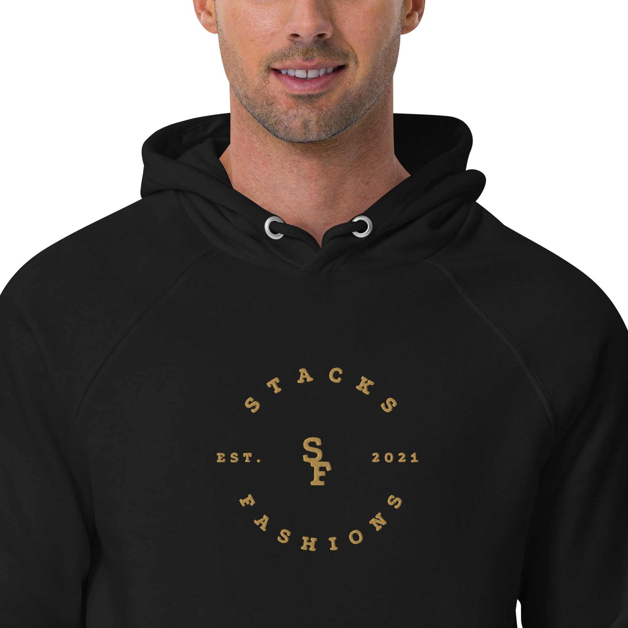 Stacks Fashions Unisex eco raglan hoodie
