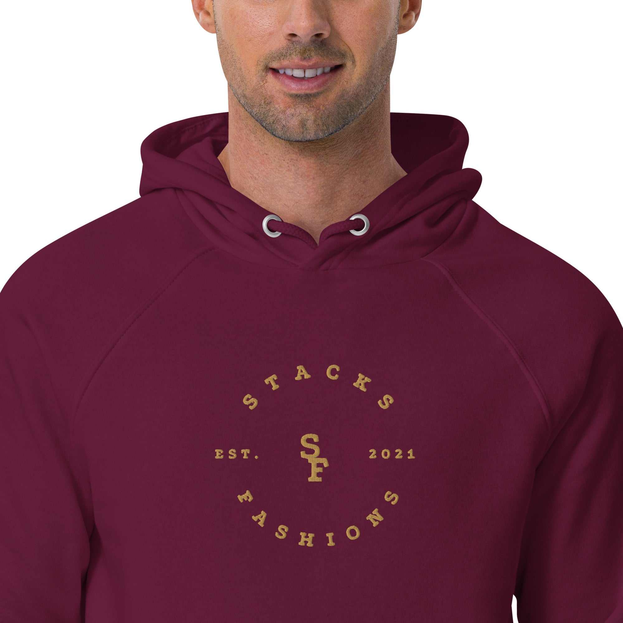 Stacks Fashions Unisex eco raglan hoodie